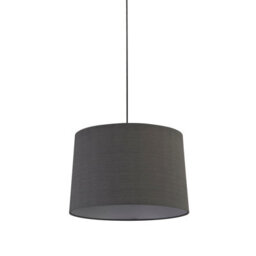Lighting Collection Ras Grey Tapered Linen Shade - thumbnail 2