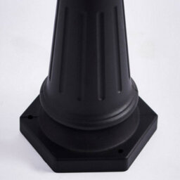 Outdoor Post Lantern Bollard Light Matt Black & Glass 2180mm Tall Garden Lamp - thumbnail 5