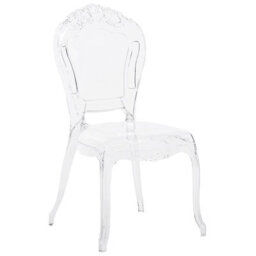 Beliani Set Of 2 Dining Chairs Vermont Transparent - thumbnail 4
