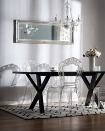 Beliani Set Of 2 Dining Chairs Vermont Transparent - thumbnail 2