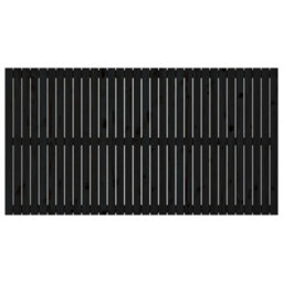 Berkfield Wall Headboard Black 204X3X110 Cm Solid Wood Pine - thumbnail 4
