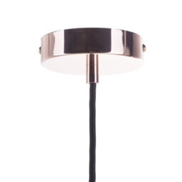 Wyld and Coco Lumina Copper Cage Pendant Lamp With Tinted Glass Shade, Vintage-Industrial Ceiling Light, W26 X D26 X H117Cm - thumbnail 7