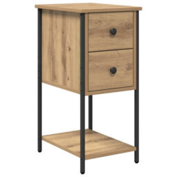 Berkfield Modern Bedside Cabinet With Drawer 2 Pcs Artisan Oak Engineered Wood - thumbnail 5