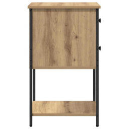 Berkfield Modern Bedside Cabinet With Drawer 2 Pcs Artisan Oak Engineered Wood - thumbnail 8