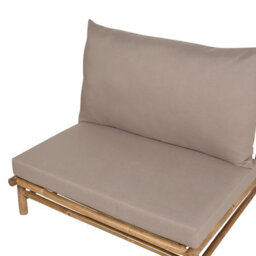 Beliani Set Of 2 Garden Chairs With Cushions Todi Bamboo Taupe - thumbnail 8