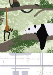 Lister Cartwright Asian Rainforest Animal Blackout Roller Blind Child Safety Included (120 Cm Width X 140 Cm Drop) - thumbnail 3