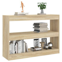 Berkfield Book Cabinet/room Divider Sonoma Oak 100X30X72 Cm - thumbnail 5