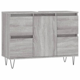 Berkfield Bathroom Cabinet Grey Sonoma 80X33X60 Cm Engineered Wood - thumbnail 2