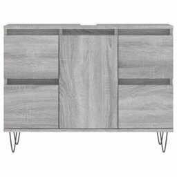 Berkfield Bathroom Cabinet Grey Sonoma 80X33X60 Cm Engineered Wood - thumbnail 4