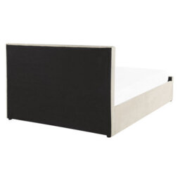 Beliani Ottoman Bed Velvet Amiens 140 X 200 Cm (Eu Double) Light Beige - thumbnail 8