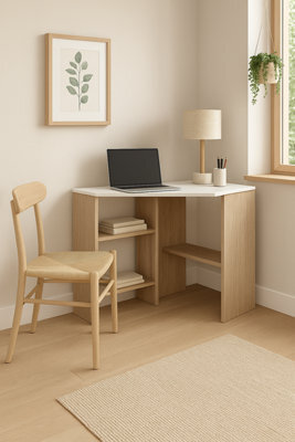 Decorotika Alison Corner Computer Desk White Cordoba - image 1