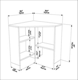 Decorotika Alison Corner Computer Desk White Cordoba - thumbnail 8