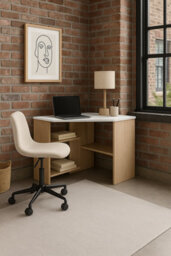 Decorotika Alison Corner Computer Desk White Cordoba - thumbnail 2