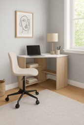 Decorotika Alison Corner Computer Desk White Cordoba - thumbnail 3