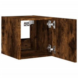 Walplus Tv Wall Cabinet With Led Lights Smoked Oak 30.5X35X30 Cm - thumbnail 8