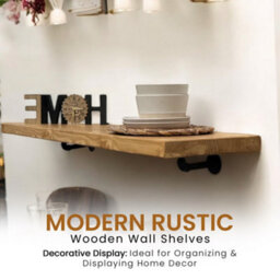 MKGT Rustic Breakfast Bar 30Cm Kitchen Shelf Coffee Pub Table (Rustic Pine, 90Cm Long) - thumbnail 5