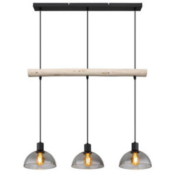 Luminosa Lighting Luminosa Lindi Bar Pendant Ceiling Light Matt Black 3X E27 - thumbnail 4