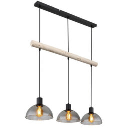Luminosa Lighting Luminosa Lindi Bar Pendant Ceiling Light Matt Black 3X E27