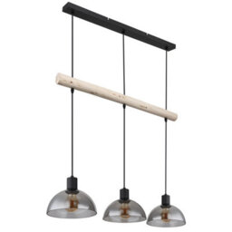 Luminosa Lighting Luminosa Lindi Bar Pendant Ceiling Light Matt Black 3X E27 - thumbnail 3