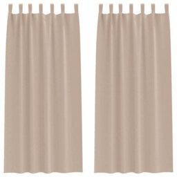 Berkfield Modern Curtains With Curtains 2 Pcs Taupe Polyester