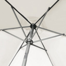 Sundaze 2.5M Cream Garden Parasol Umbrella Sun Shade Canopy With Hand Crank Tilt Function - thumbnail 6