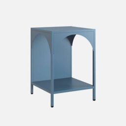 Sweeek - Set Of 2 Bedside Tables Industrial-Style Steel Grey Blue 35X35X52 Cm - Soho - thumbnail 4