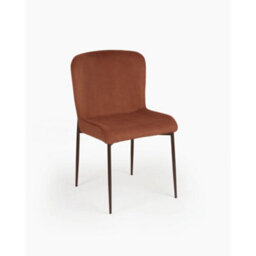 Evre Brown Freddie Dining Chairs Set Of 2, Upholstered, Corduroy, Stain-Resistant, Metal Frame, Non-Marking Foot Caps - 9 Colours - thumbnail 4