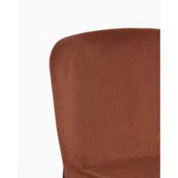 Evre Brown Freddie Dining Chairs Set Of 2, Upholstered, Corduroy, Stain-Resistant, Metal Frame, Non-Marking Foot Caps - 9 Colours - thumbnail 6