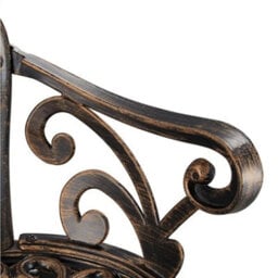 Outdoor Metal Garden Bench  Patio Loveseat - thumbnail 4