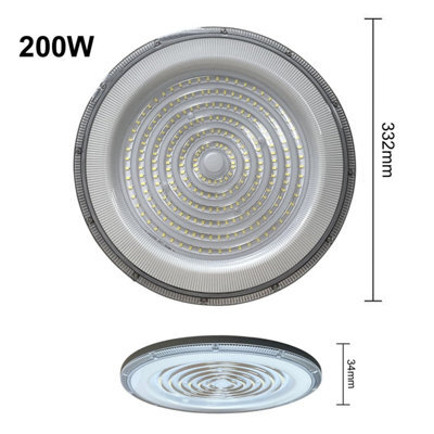 Powerstar Electrical Powerful Industrial Ufo Led High-Bay Light For Industrial And Commercial Spaces 200W - image 1