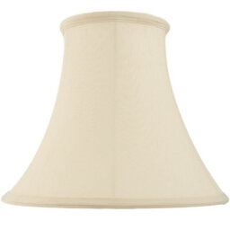 "14"" Round Bell Handmade Lamp Shade Cream Fabric Classic Table Light Bulb Cover"