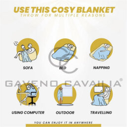 Gc Gaveno Cavailia Luxury Faux Fur Throw 150X200 Cm Ochre Fleece Blanket For Double Bed & Sofa Bed - thumbnail 3