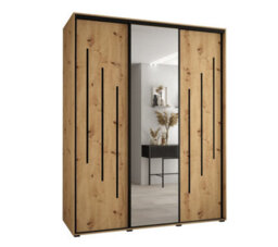 Arte Versatile Oak Artisan Cannes Ix Sliding Door Wardrobe 190Cm - Practical Storage For Busy Homes - thumbnail 2