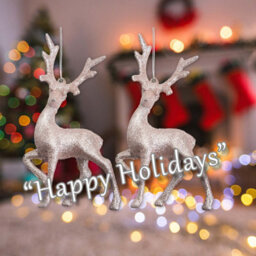 Christmas Tree Decoration Glitter Reindeer 2 Ornament Rose Gold - thumbnail 4