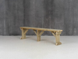 Arbor Garden Solutions Hollies Wooden Bench, Outdoor Garden Fence Seat(8Ft, Natural Finish) - thumbnail 3