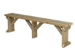 Arbor Garden Solutions Hollies Wooden Bench, Outdoor Garden Fence Seat(8Ft, Natural Finish)