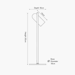 Pacific Lifestyle Black And Rose Gold Metal Led Table Lamp - thumbnail 6