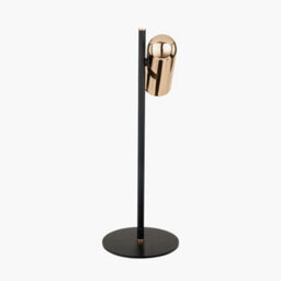 Pacific Lifestyle Black And Rose Gold Metal Led Table Lamp - thumbnail 4