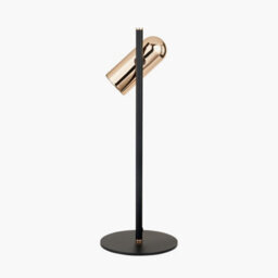 Pacific Lifestyle Black And Rose Gold Metal Led Table Lamp - thumbnail 2