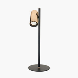 Pacific Lifestyle Black And Rose Gold Metal Led Table Lamp - thumbnail 3