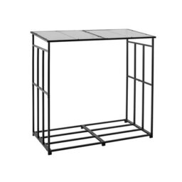 Vevor Firewood Rack With Sloped Roof, 4 Ft Outdoor Firewood Holder, 1/4 Cord Log Storage Shed, 660Lb Max Weight Capacity - thumbnail 1