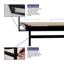 Wallbedking Murphy Bed Horizontal 180Cm X 200Cm Classic Wall Bed, Fold-Down Guest Bed For Small Rooms, Apartments And Studios - thumbnail 5