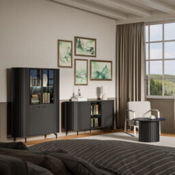 Arte Sophisticated Black Zante 7 Coffee Table 700mm X 470mm X 700mm - Modern Living Solution - thumbnail 2
