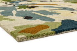 Floral Green Multi Wool Luxurious Modern Easy To Clean Handmade Rug For Dining Room Bldroom And Living Room-200Cm X 290Cm - thumbnail 4