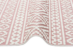Pink Outdoor Rug, Geometric Stain-Resistant Rug For Patio Decks, 3mm Modern Outdoor Luxurious Area Rug- 160Cm X 220Cm - thumbnail 7
