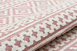 Pink Outdoor Rug, Geometric Stain-Resistant Rug For Patio Decks, 3mm Modern Outdoor Luxurious Area Rug- 160Cm X 220Cm - thumbnail 8
