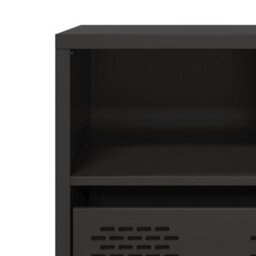 Berkfield Industrial Tv Cabinet Black 101.5X39X43.5 Cm Cold-Rolled Steel - thumbnail 9