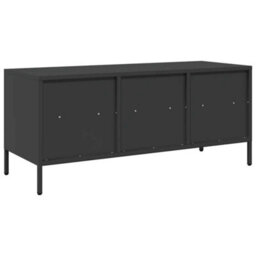 Berkfield Industrial Tv Cabinet Black 101.5X39X43.5 Cm Cold-Rolled Steel - thumbnail 7