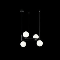 Luminosa Lighting Luminosa Ring Ceiling Pendant Lamp Black, 4 Light, G9 - thumbnail 2