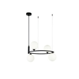 Luminosa Lighting Luminosa Ring Ceiling Pendant Lamp Black, 4 Light, G9 - thumbnail 1